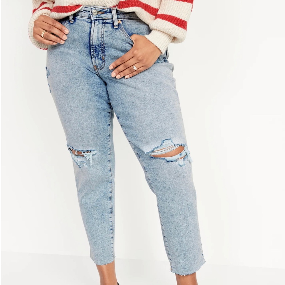 14 Tall Old Navy High-Waisted Button-Fly O.G. Straight Cut-Off Jeans for Women
